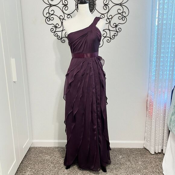 ✨ Adrianna Papell One-Shoulder Evening Gown – Size 4 ✨ - Picture 6 of 13
